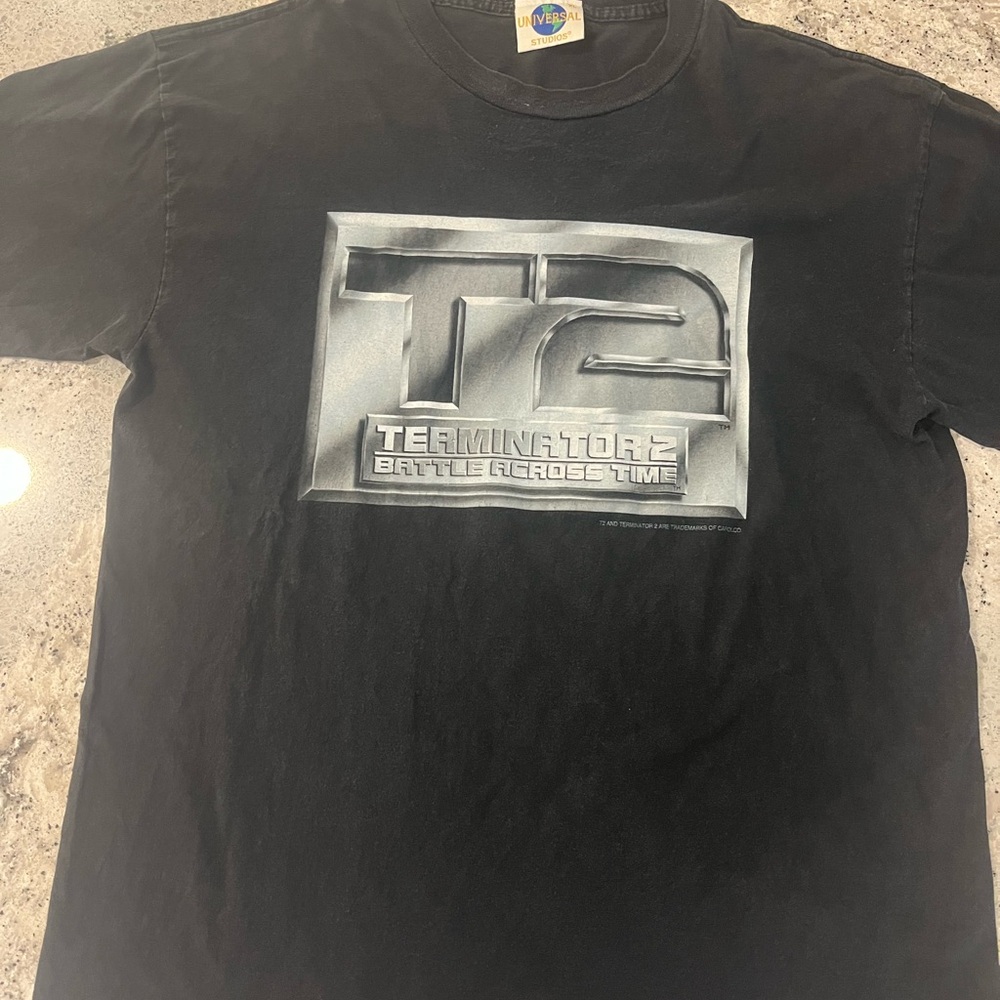 Vintage Black Terminator 2 Graphic T-Shirt